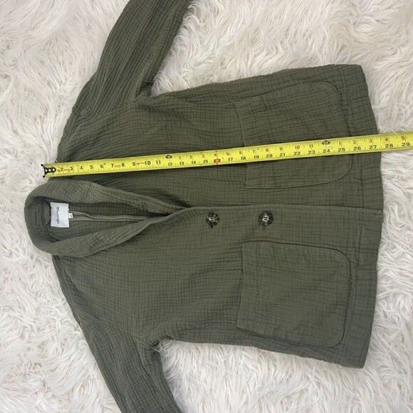 Madewell Olive Green Lightspun Dorset Slouchy Blazer Oversized Coat Size Medium - Picture 4 of 12